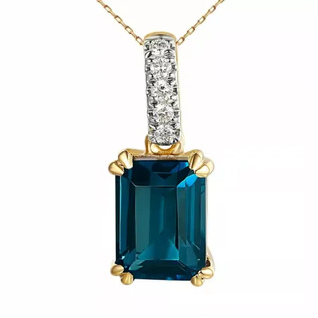 ZAWIESZKA TOPAZ LONDON BLUE I DIAMENTY pr 585 ZAWIESZKA TOPAZ LONDON BLUE I DIAMENTY pr 585