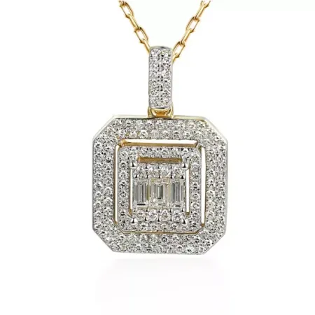 ZŁOTA EKSKLUZYWNA 14K ZAWIESZKA Z DIAMENTAMI ZŁOTA EKSKLUZYWNA 14K ZAWIESZKA Z DIAMENTAMI