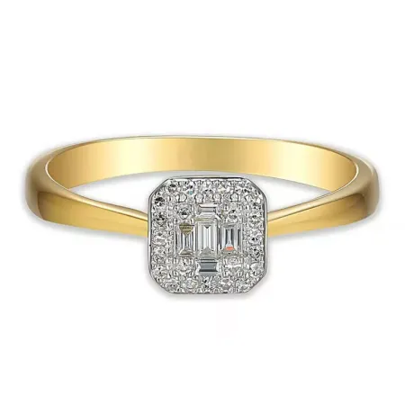 ELEGANCKI PIERŚCIONEK DIAMENTY GRAWER ZŁOTO 585 ELEGANCKI PIERŚCIONEK DIAMENTY GRAWER ZŁOTO 585
