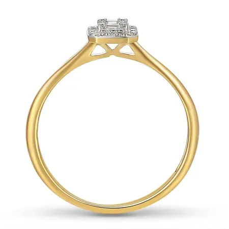 ELEGANCKI PIERŚCIONEK DIAMENTY GRAWER ZŁOTO 585 ELEGANCKI PIERŚCIONEK DIAMENTY GRAWER ZŁOTO 585