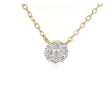 Naszyjnik Złoty 585 Celebrytka Kółeczko Diamenty Naszyjnik Złoty 585 Celebrytka Kółeczko Diamenty