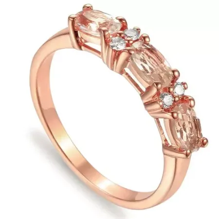 PIERŚCIONEK MORGANITY I DIAMENTY PRÓBA 585 PIERŚCIONEK MORGANITY I DIAMENTY PRÓBA 585