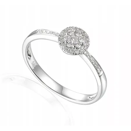 ZŁOTY ZARĘCZYNOW PIERŚCIONEK BRYLANTY 0,15ct ZŁOTY ZARĘCZYNOW PIERŚCIONEK BRYLANTY 0,15ct