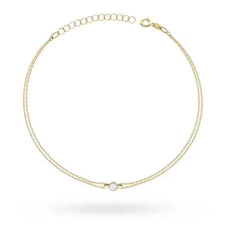 Złota Elegancka Bransoletka Brylant Próba 585 Złota Elegancka Bransoletka Brylant Próba 585