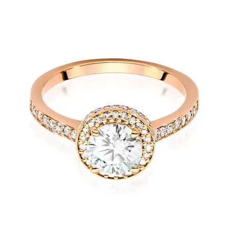 Pierścionek 14K Diamenty 1.38ct Białe Złoto Grawer Pierścionek 14K Diamenty 1.38ct Białe Złoto Grawer