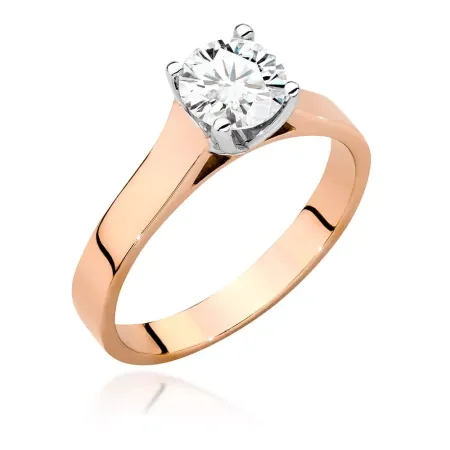 Pierścionek w Białym Złocie Diament 1.00ct Grawer Pierścionek w Białym Złocie Diament 1.00ct Grawer