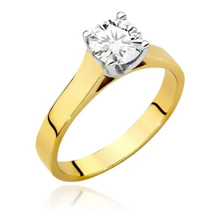Pierścionek w Białym Złocie Diament 1.00ct Grawer Pierścionek w Białym Złocie Diament 1.00ct Grawer