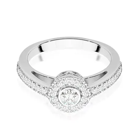 Złoty Elegancki Pierścionek Diamenty pr 585 Grawer Złoty Elegancki Pierścionek Diamenty pr 585 Grawer