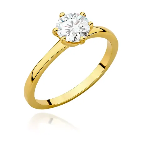 Pierścionek 14K z Brylantem 1,00ct Różowe Złoto Pierścionek 14K z Brylantem 1,00ct Różowe Złoto