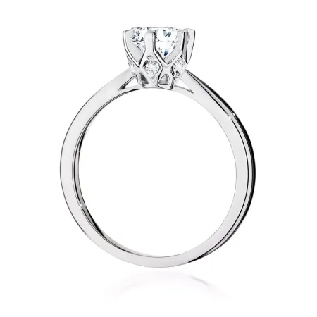 Złoty Pierścionek Diamenty 1.06ct Grawer Próba 585 Złoty Pierścionek Diamenty 1.06ct Grawer Próba 585