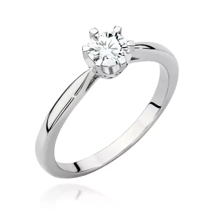 Pierścionek Diamenty 0.46ct Białe Złoto Próba 585 Pierścionek Diamenty 0.46ct Białe Złoto Próba 585