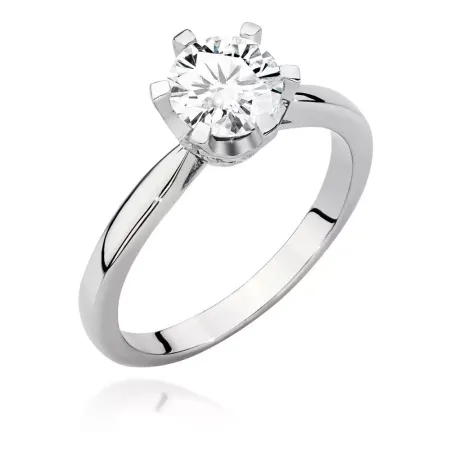 Pierścionek 585 Diamenty 1.06ct Białe Złoto Grawer Pierścionek 585 Diamenty 1.06ct Białe Złoto Grawer