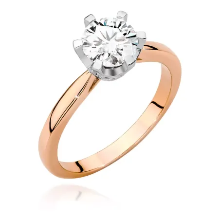 Pierścionek 585 Diamenty 1.06ct Białe Złoto Grawer Pierścionek 585 Diamenty 1.06ct Białe Złoto Grawer