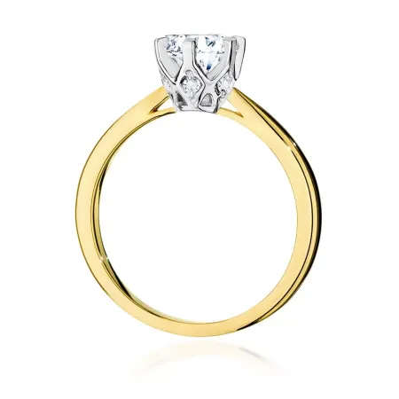 Pierścionek 585 Diamenty 1.06ct Białe Złoto Grawer Pierścionek 585 Diamenty 1.06ct Białe Złoto Grawer