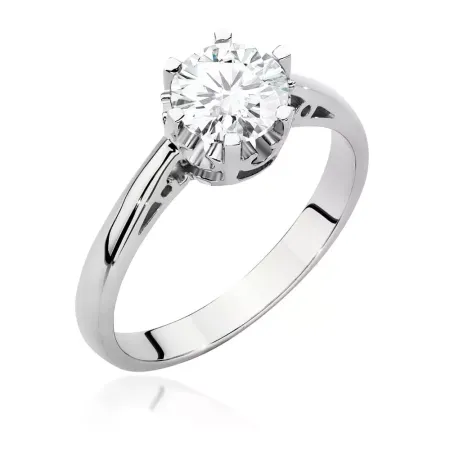 Pierścionek 14K Brylant 1,00ct Białe Złoto Grawer Pierścionek 14K Brylant 1,00ct Białe Złoto Grawer