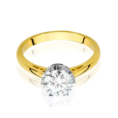 Pierścionek 14K Brylant 1,00ct Białe Złoto Grawer Pierścionek 14K Brylant 1,00ct Białe Złoto Grawer
