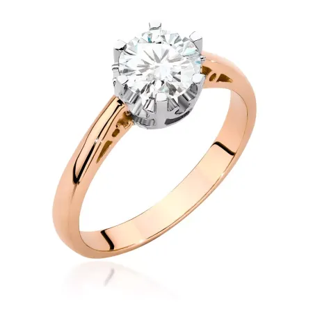 Pierścionek 14K Brylant 1,00ct Białe Złoto Grawer Pierścionek 14K Brylant 1,00ct Białe Złoto Grawer