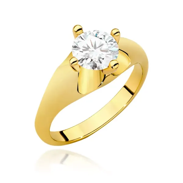 Złoty 14K Pierścionek Brylant 1,00ct