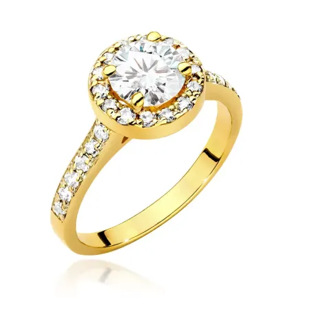 Złoty Zaręczynowy Pierścionek Brylanty 1,37ct Złoty Zaręczynowy Pierścionek Brylanty 1,37ct