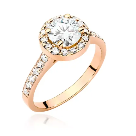 Złoty Zaręczynowy Pierścionek Brylanty 1,37ct Złoty Zaręczynowy Pierścionek Brylanty 1,37ct