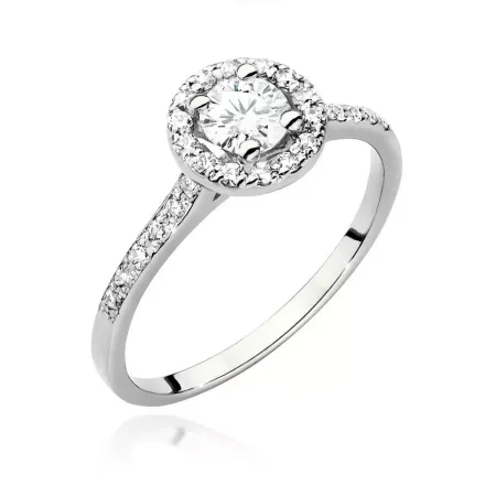 Złoty 585 Elegancki Pierścionek Brylanty 0.64ct Złoty 585 Elegancki Pierścionek Brylanty 0.64ct