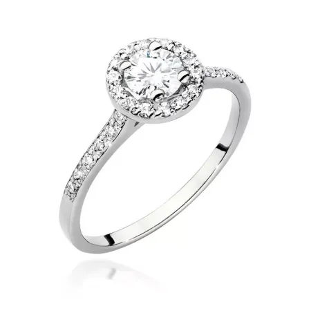 Pierścionek 585 Brylanty 0.74ct Białe Złoto Grawer Pierścionek 585 Brylanty 0.74ct Białe Złoto Grawer