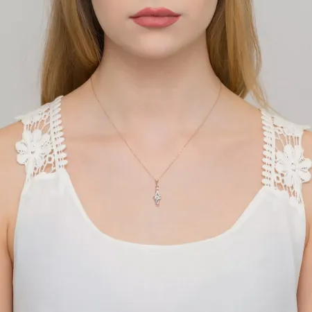Zawieszka w Żółto Białym Złocie Brylant 0,20ct 585 Zawieszka w Żółto Białym Złocie Brylant 0,20ct 585