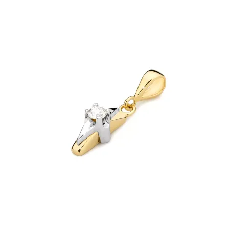 Złota Zawieszka z Brylantem 0,08ct Próba 585 Złota Zawieszka z Brylantem 0,08ct Próba 585