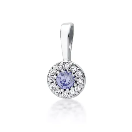 Złota 585 Zawieszka Tanzanit Diamenty na Prezent Złota 585 Zawieszka Tanzanit Diamenty na Prezent