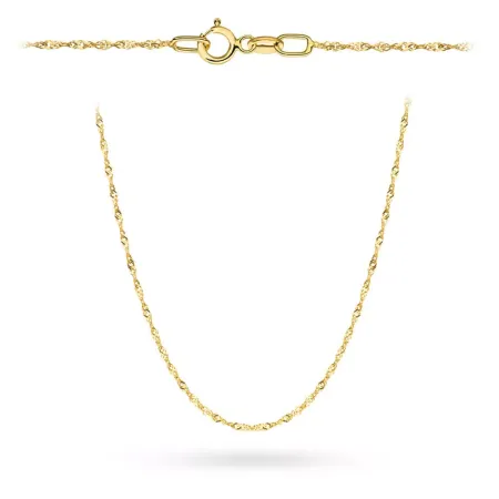 Złoty Łańcuszek 585 Damski Singapur 50cm Złoty Łańcuszek 585 Damski Singapur 50cm