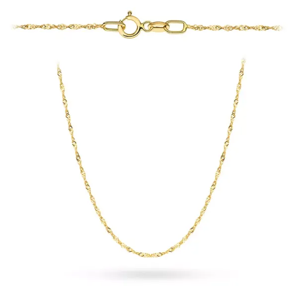Złoty Łańcuszek 585 Damski Singapur 50cm 