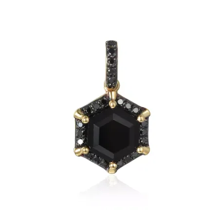 Złota 585 Zawieszka Agat Czarne Diamenty Złota 585 Zawieszka Agat Czarne Diamenty