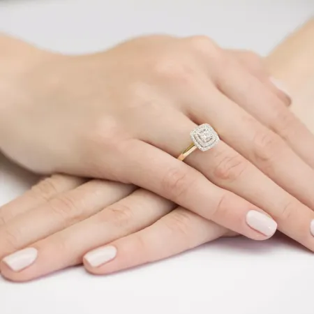Złoty 14K Elegancki Pierścionek Brylanty 0,50ct