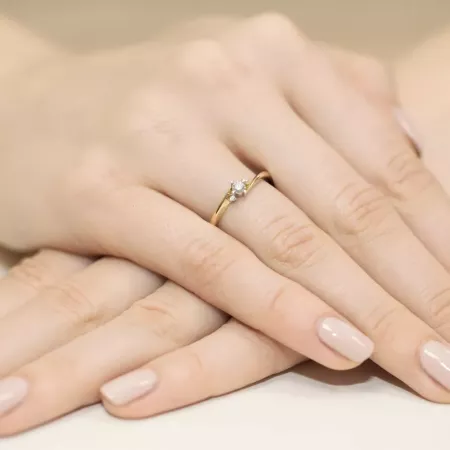Pierścionek Brylant 0,12ct Białe Złoto Próba 585 Pierścionek Brylant 0,12ct Białe Złoto Próba 585