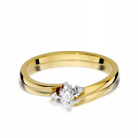 Pierścionek Brylant 0,12ct Białe Złoto Próba 585 Pierścionek Brylant 0,12ct Białe Złoto Próba 585