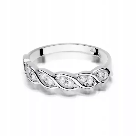 Pierścionek Brylanty 0,20ct Białe Złoto 585 Grawer Pierścionek Brylanty 0,20ct Białe Złoto 585 Grawer