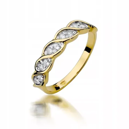 Pierścionek Brylanty 0,20ct Białe Złoto 585 Grawer Pierścionek Brylanty 0,20ct Białe Złoto 585 Grawer