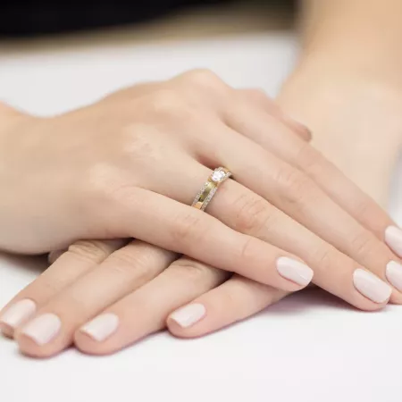 Pierścionek Brylanty 0,45ct Białe Złoto Próba 585