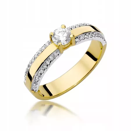 Pierścionek Brylanty 0,45ct Białe Złoto Próba 585