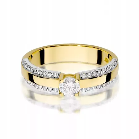 Pierścionek Brylanty 0,45ct Białe Złoto Próba 585