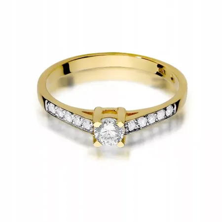 Złoty 14K Pierścionek Brylanty 0,44ct Prezent Złoty 14K Pierścionek Brylanty 0,44ct Prezent