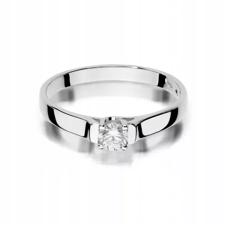 Pierścionek w Białym Złocie 585 Brylant 0,18ct Pierścionek w Białym Złocie 585 Brylant 0,18ct