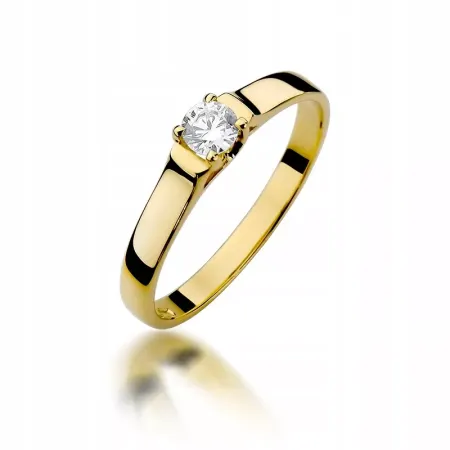 Pierścionek w Białym Złocie 585 Brylant 0,18ct Pierścionek w Białym Złocie 585 Brylant 0,18ct