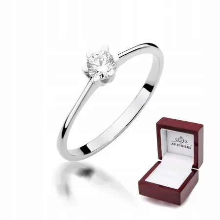 Pierścionek 585 Zaręczynowy Brylant 0,23ct Grawer Pierścionek 585 Zaręczynowy Brylant 0,23ct Grawer