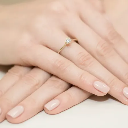 Pierścionek 585 Zaręczynowy Brylant 0,23ct Grawer Pierścionek 585 Zaręczynowy Brylant 0,23ct Grawer