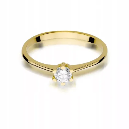 Pierścionek 585 Zaręczynowy Brylant 0,23ct Grawer Pierścionek 585 Zaręczynowy Brylant 0,23ct Grawer