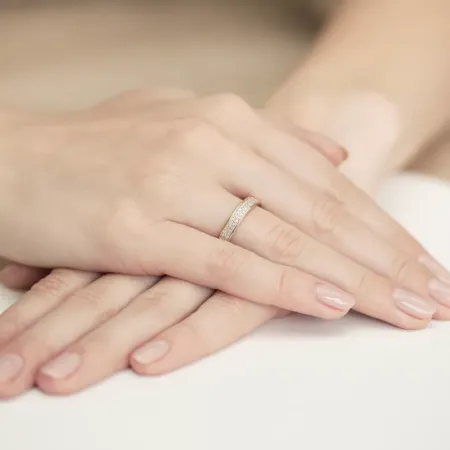 Pierścionek Białe Złoto 585 Brylant 0,18ct Grawer Pierścionek Białe Złoto 585 Brylant 0,18ct Grawer