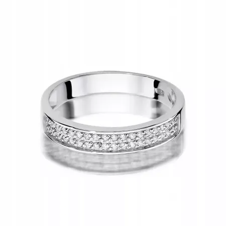 Pierścionek Białe Złoto 585 Brylant 0,18ct Grawer Pierścionek Białe Złoto 585 Brylant 0,18ct Grawer
