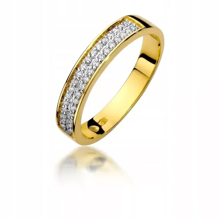 Pierścionek Białe Złoto 585 Brylant 0,18ct Grawer Pierścionek Białe Złoto 585 Brylant 0,18ct Grawer