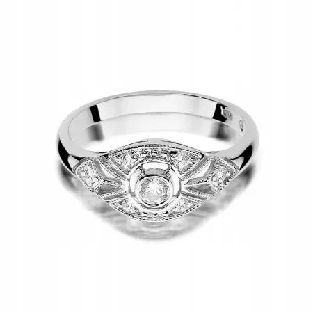 Pierścionek 585 w Białym Złocie Brylanty 0,19ct Pierścionek 585 w Białym Złocie Brylanty 0,19ct